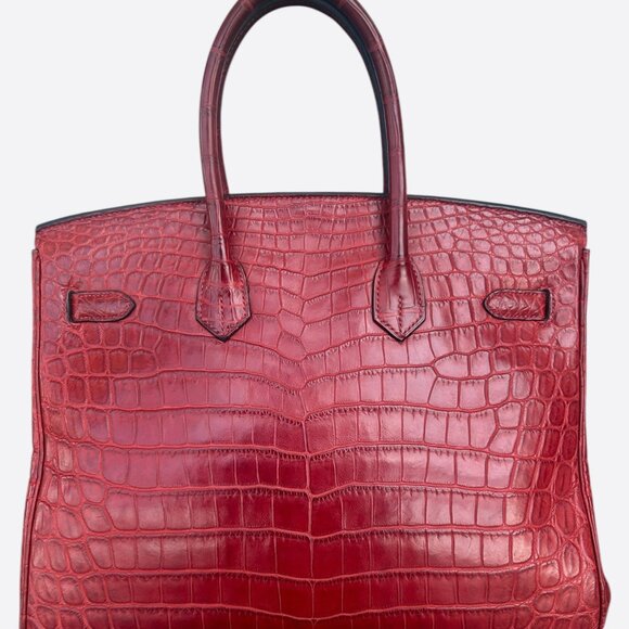 Hermes Rouge Crocodile Birkin 35 - Picture 3 of 6
